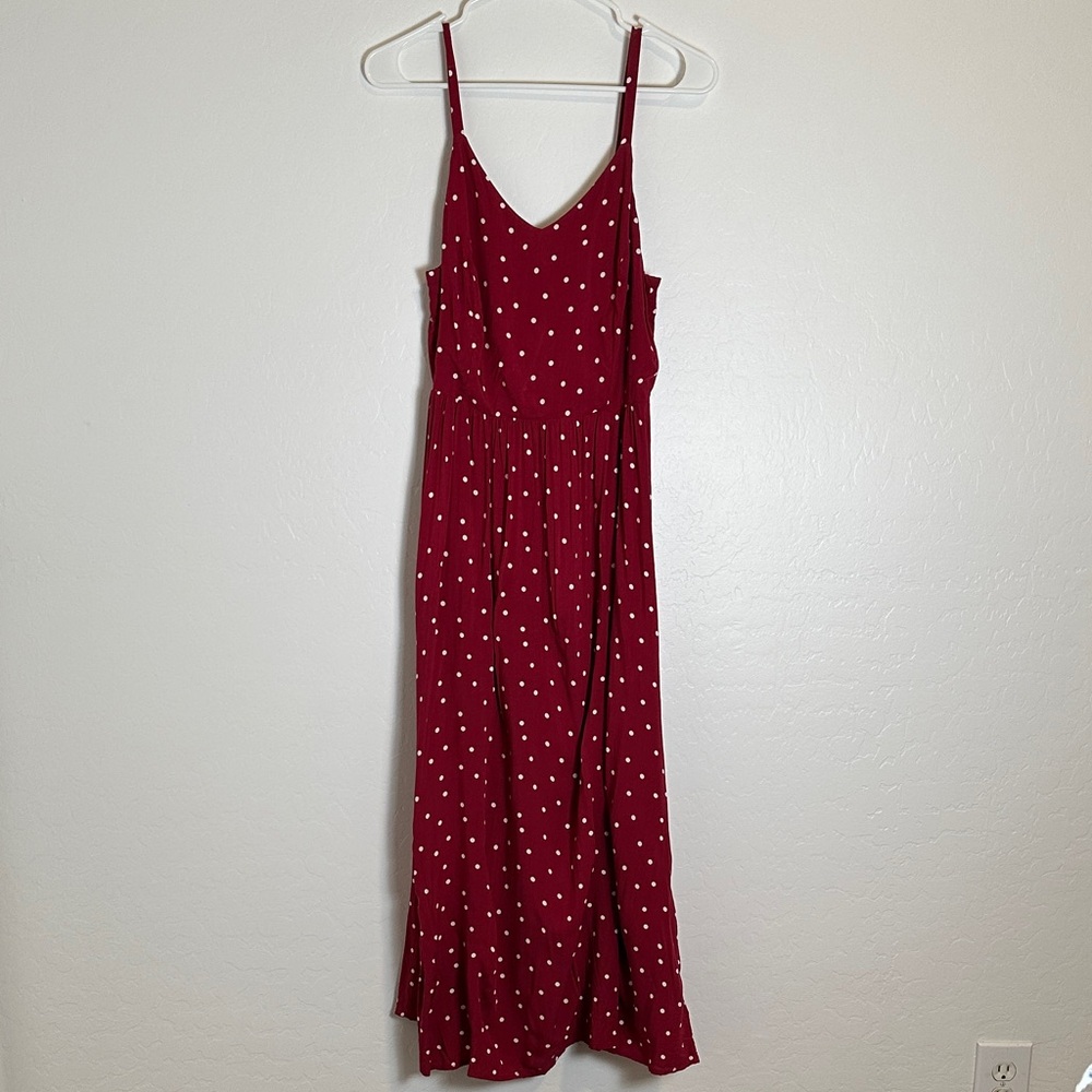 Old Navy midi polka dot Tall size dress with adjustable straps